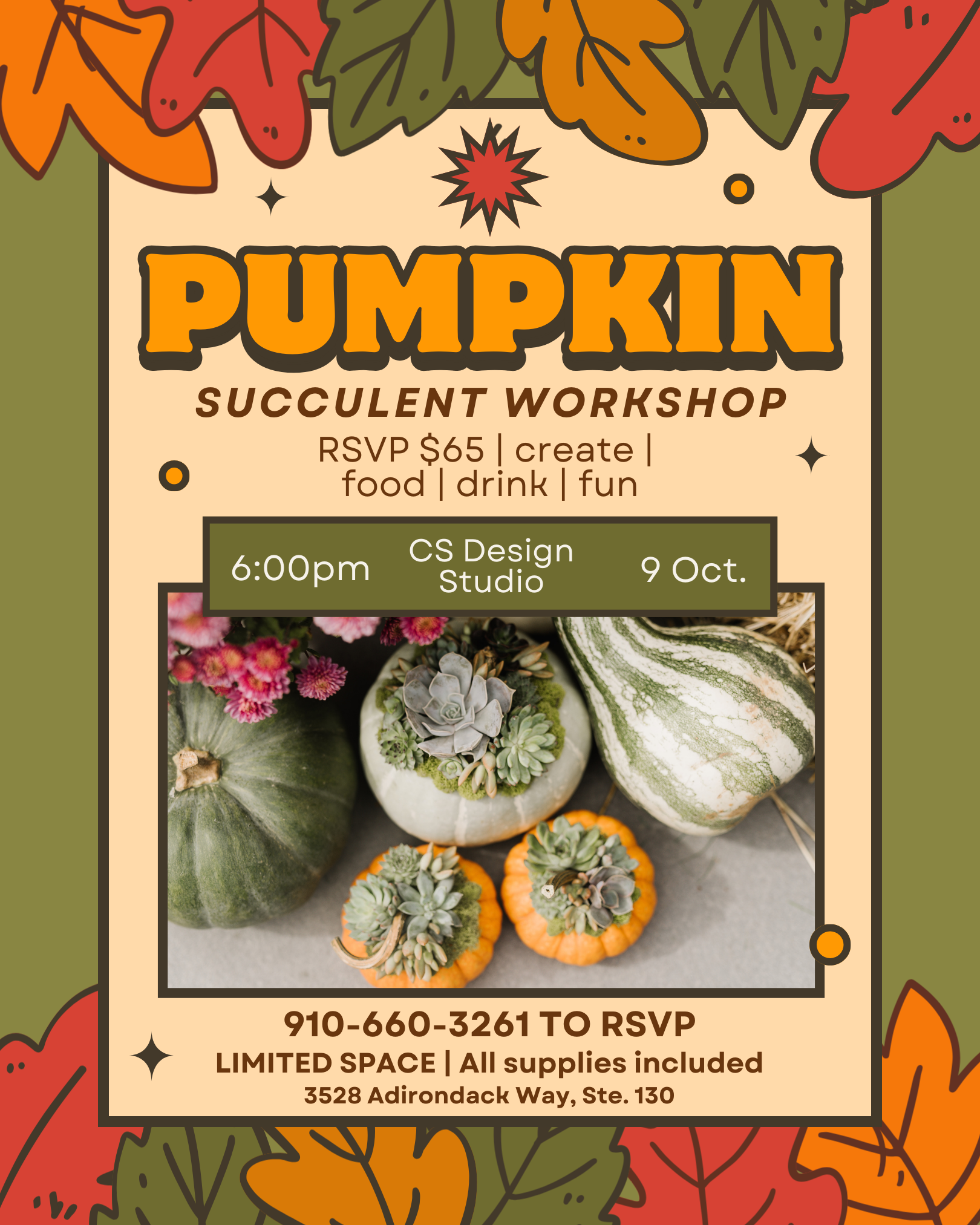 Succulent Pumpkin Workshop 2025 Succulent Pumpkin Workshop 2025
