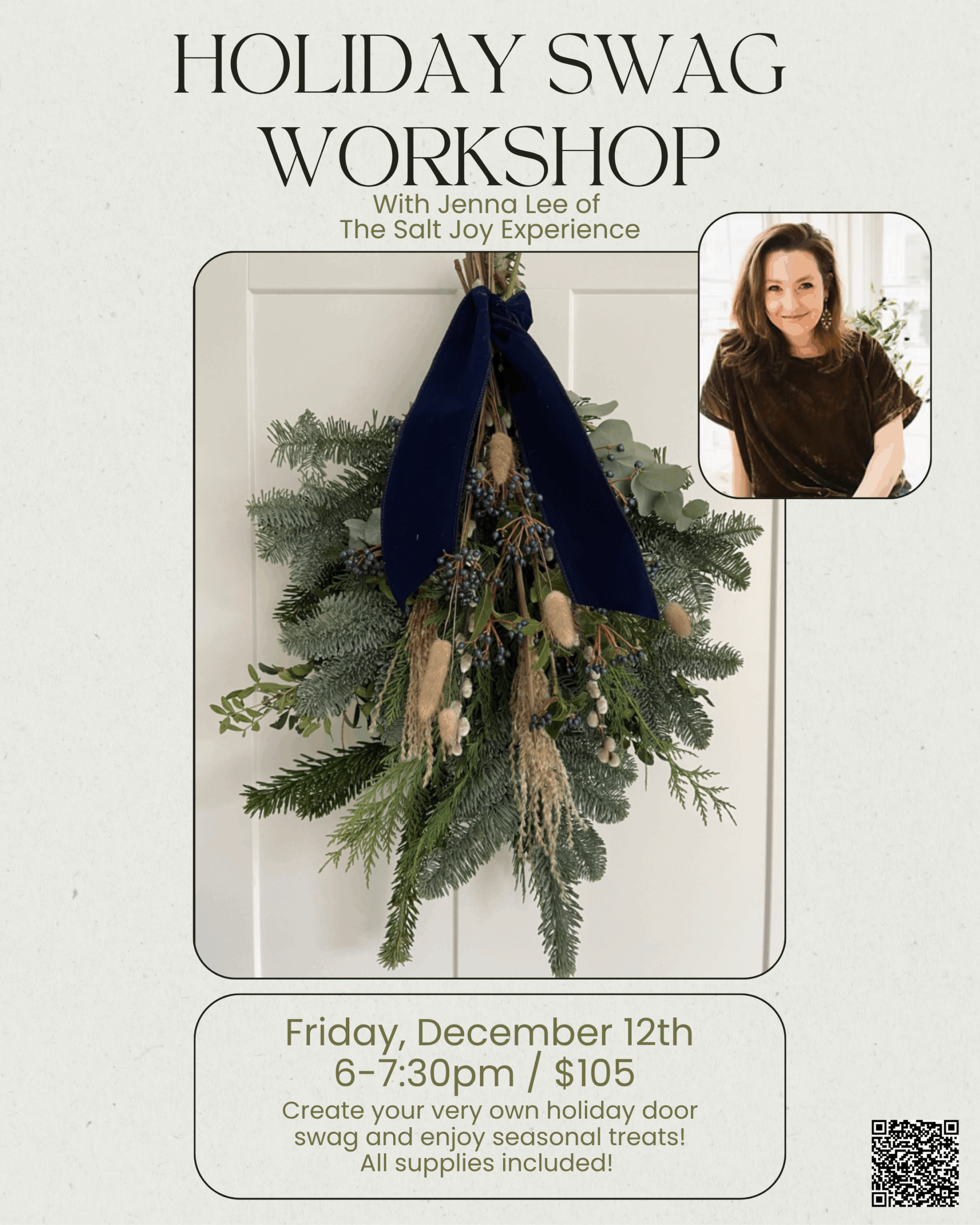 Dec 2025 Holiday swag workshop December 2025 Holiday Painting Workshop